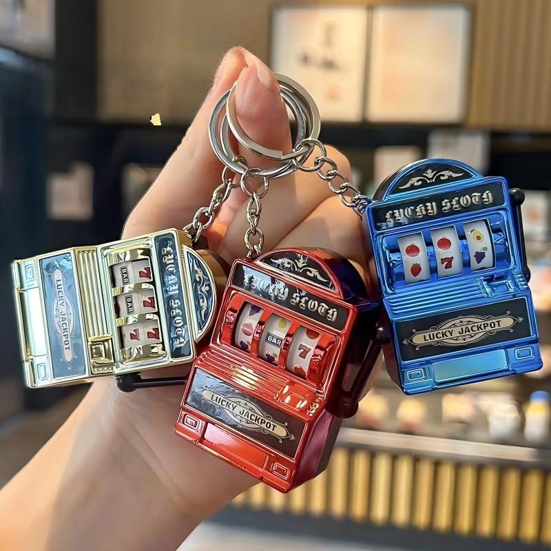 【F】Mini Slot Machine Key Chain - đánh giá và giá Arcade Game Jackpot